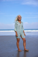 Chico Shirt in Seafoam Solid, oversized breathable organic cotton shirt for coastal living.